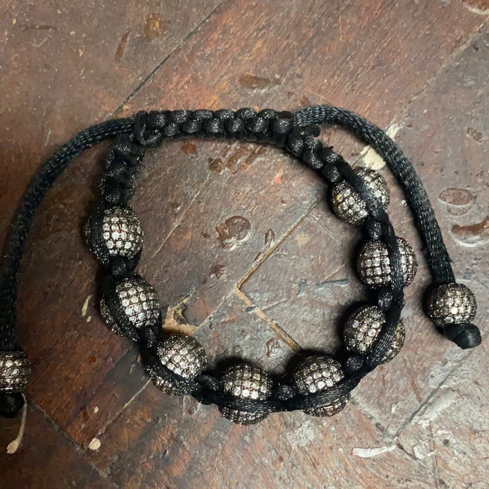 Pave ball bracelet